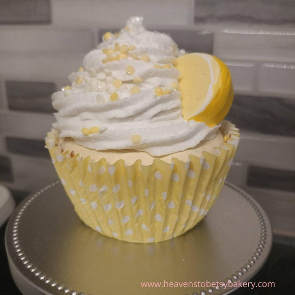 FAKE Lemon Cupcake - Heavens To Betsy Cakery