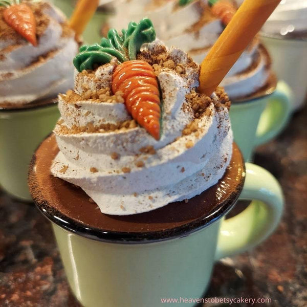 Carrot Cake Mini Mugs - Tiered Tray Decor, Rae Dunn inspired - Heavens To Betsy Cakery