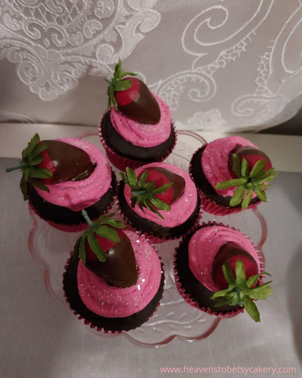 FAKE Chocolate Strawberry Cupcake - Heavens To Betsy Cakery