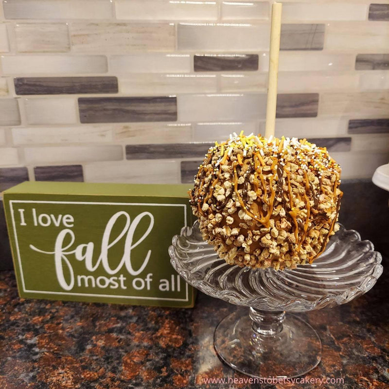 FAKE Candy-Coated Caramel Apple - Heavens To Betsy Cakery