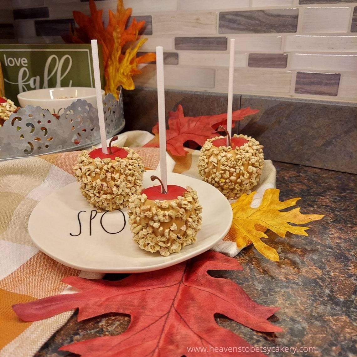 FAKE Caramel Apples (Mini) - Heavens To Betsy Cakery