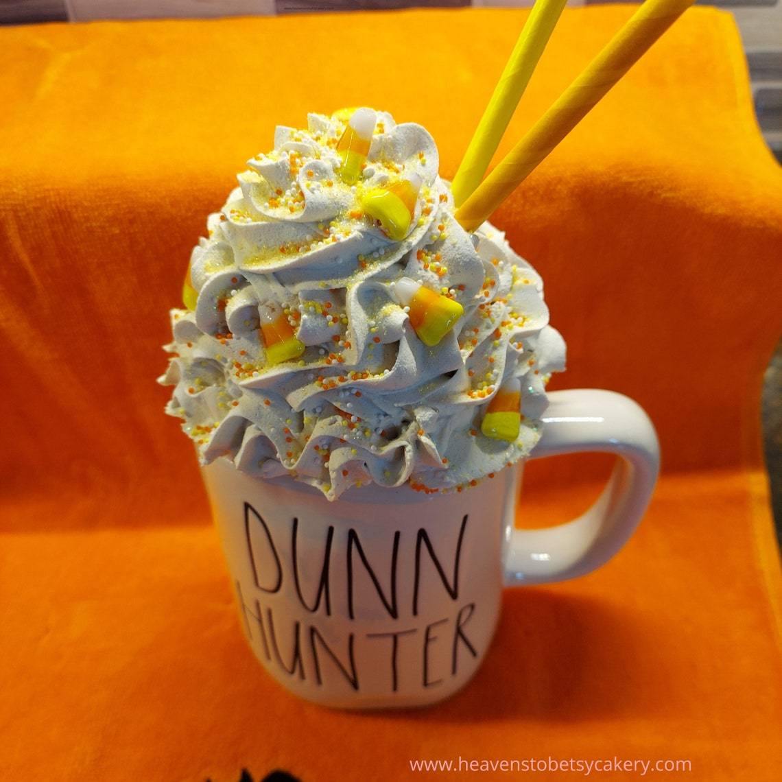 Candy Corn Mug Topper - Rae Dunn inspired - Heavens To Betsy Cakery