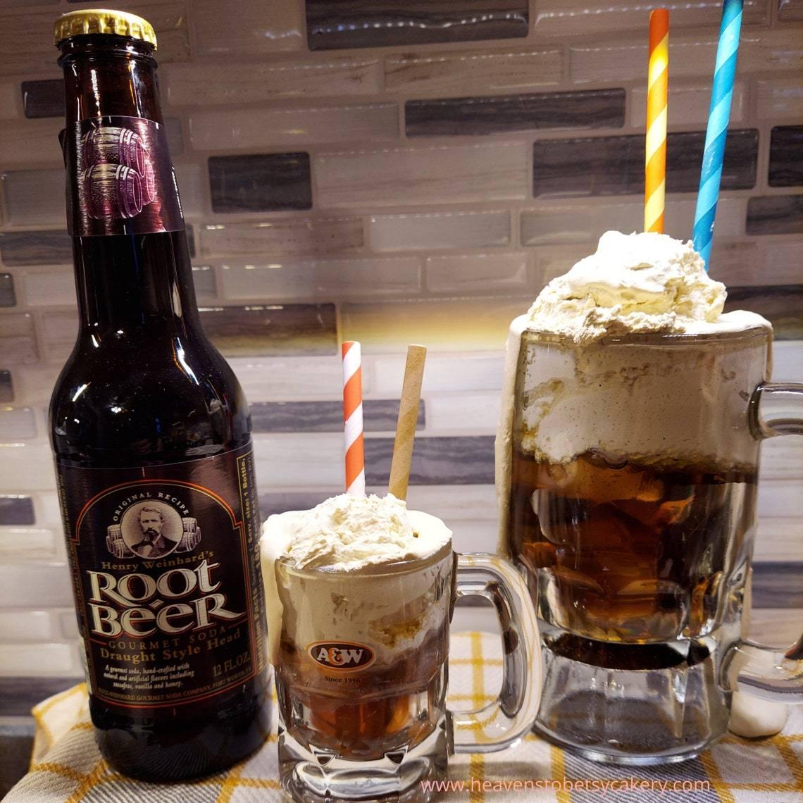 FAKE Old-Fashioned Root Beer Float in Glass - Heavens To Betsy Cakery