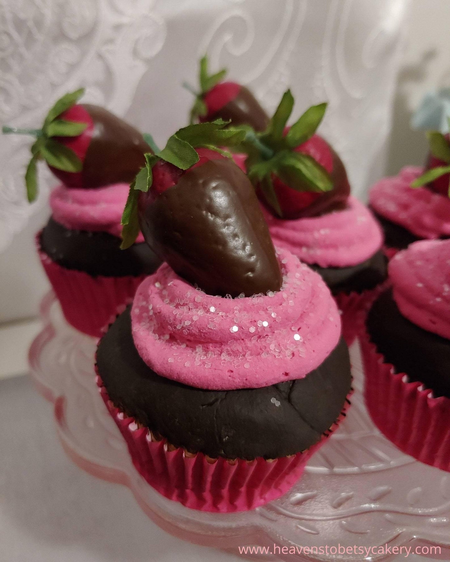 FAKE Chocolate Strawberry Cupcake - Heavens To Betsy Cakery