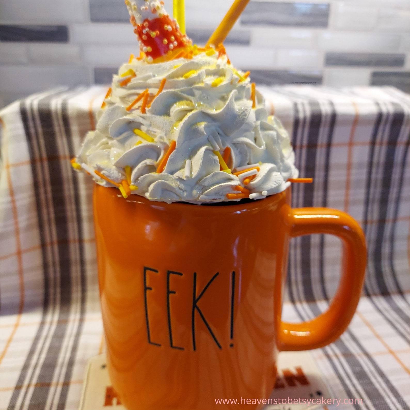 Large Candy Corn Mug Topper - Rae Dunn inspired - Heavens To Betsy Cakery