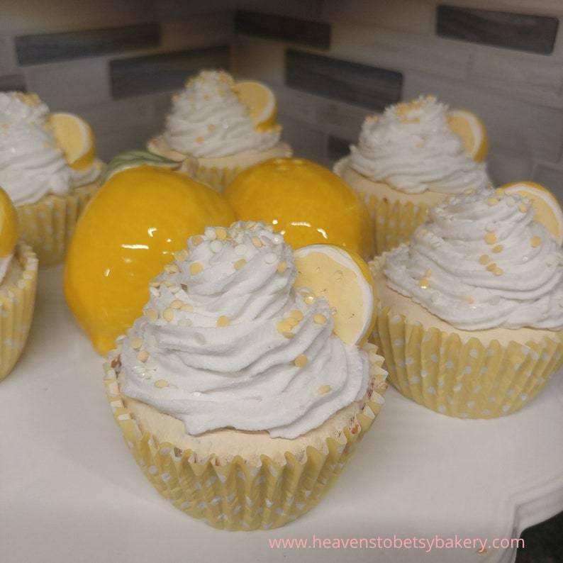 FAKE Lemon Cupcake - Heavens To Betsy Cakery