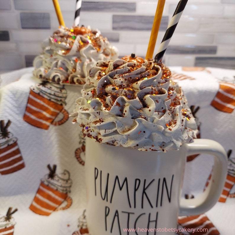 Pumpkin Spice Mug Topper - Heavens To Betsy Cakery