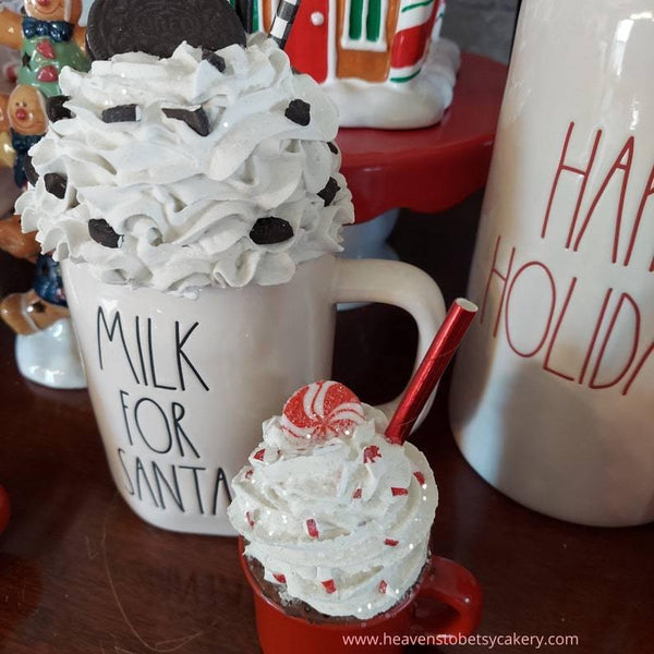 Peppermint Candy Topper w/Mini Mug - Heavens To Betsy Cakery