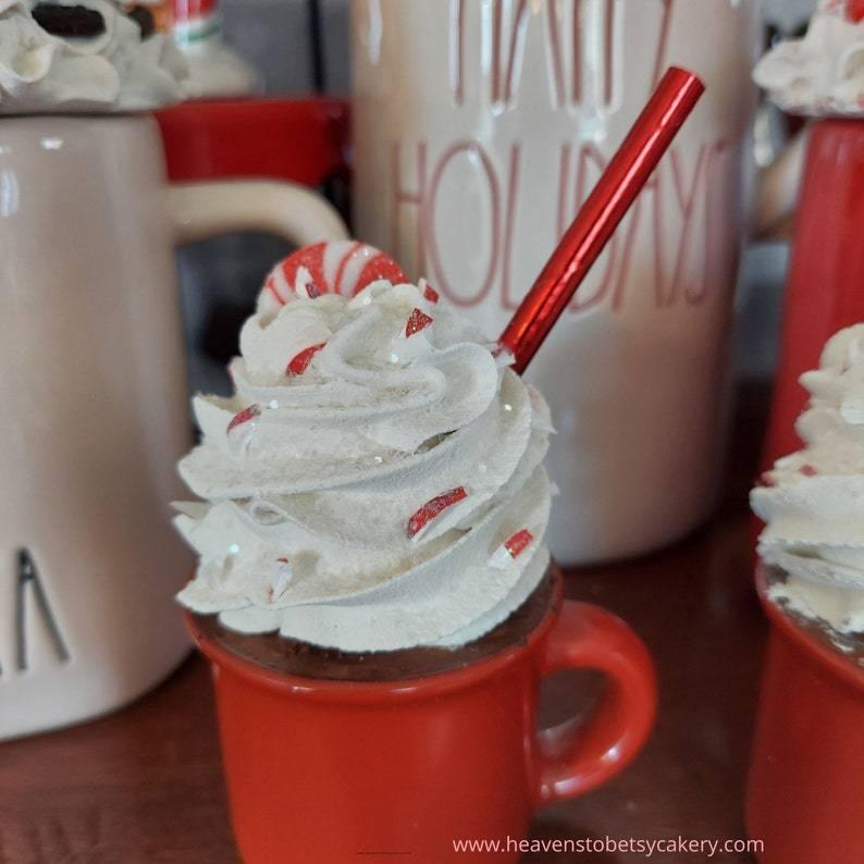 Peppermint Candy Topper w/Mini Mug - Heavens To Betsy Cakery