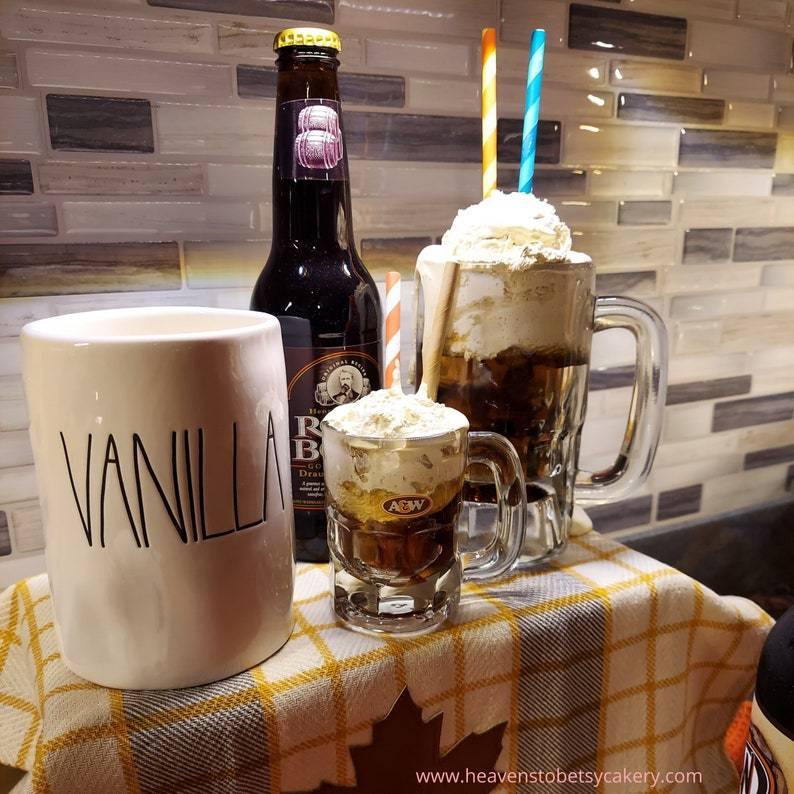 FAKE Old-Fashioned Root Beer Float in Glass - Heavens To Betsy Cakery