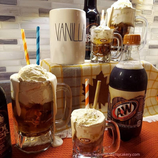 FAKE Old-Fashioned Root Beer Float in Glass - Heavens To Betsy Cakery