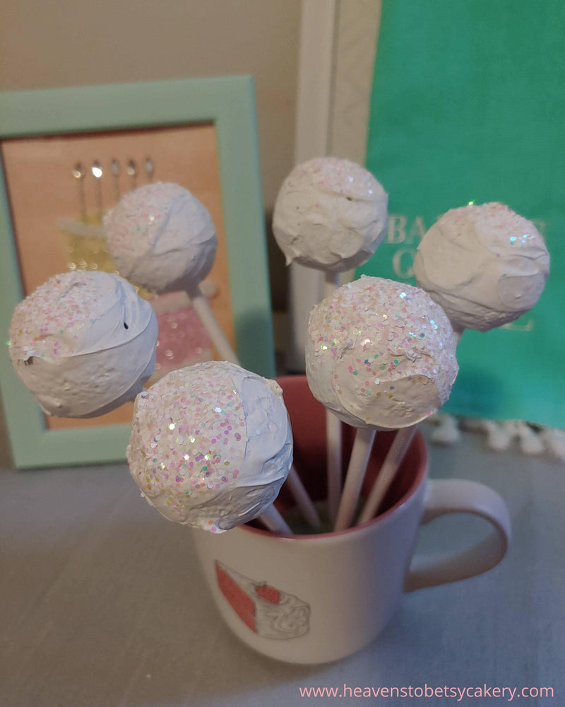 FAKE White Chocolate Cake Pops - Heavens To Betsy Cakery