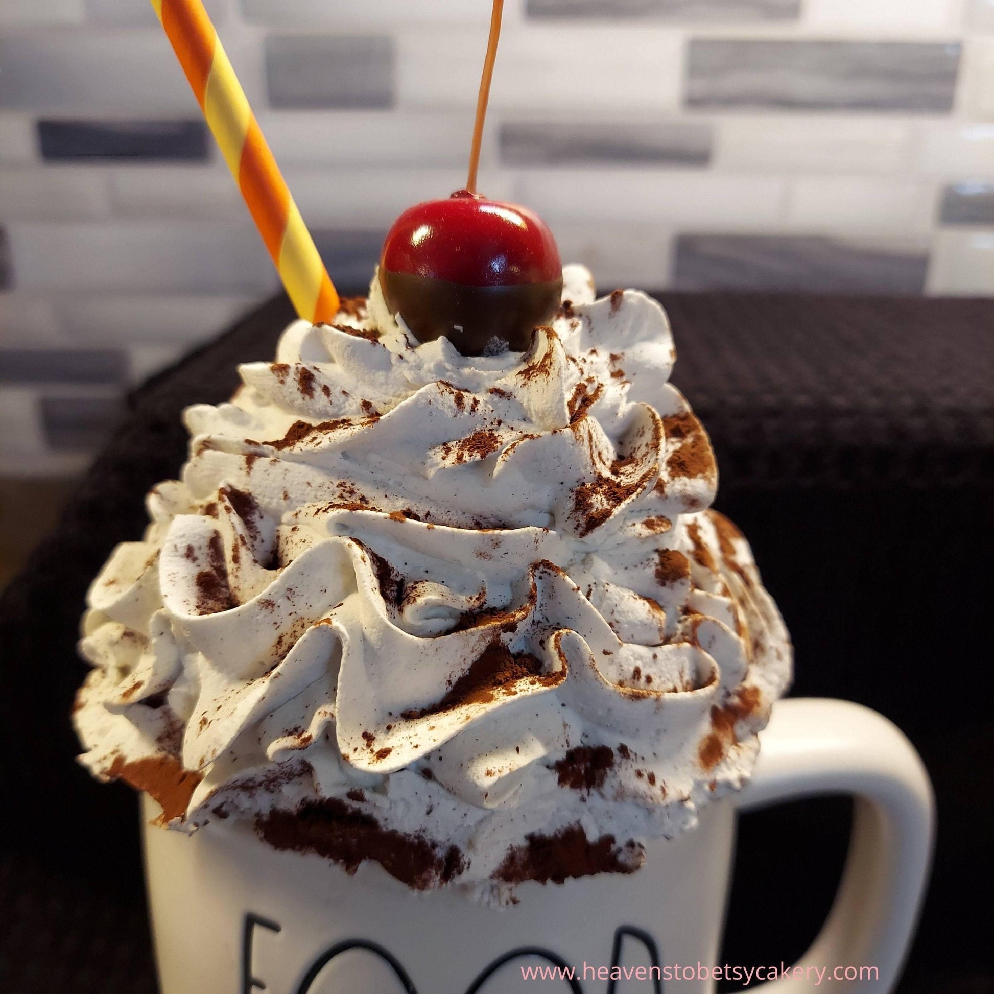 Hot Cocoa Mug Topper - Rae Dunn inspired - Heavens To Betsy Cakery