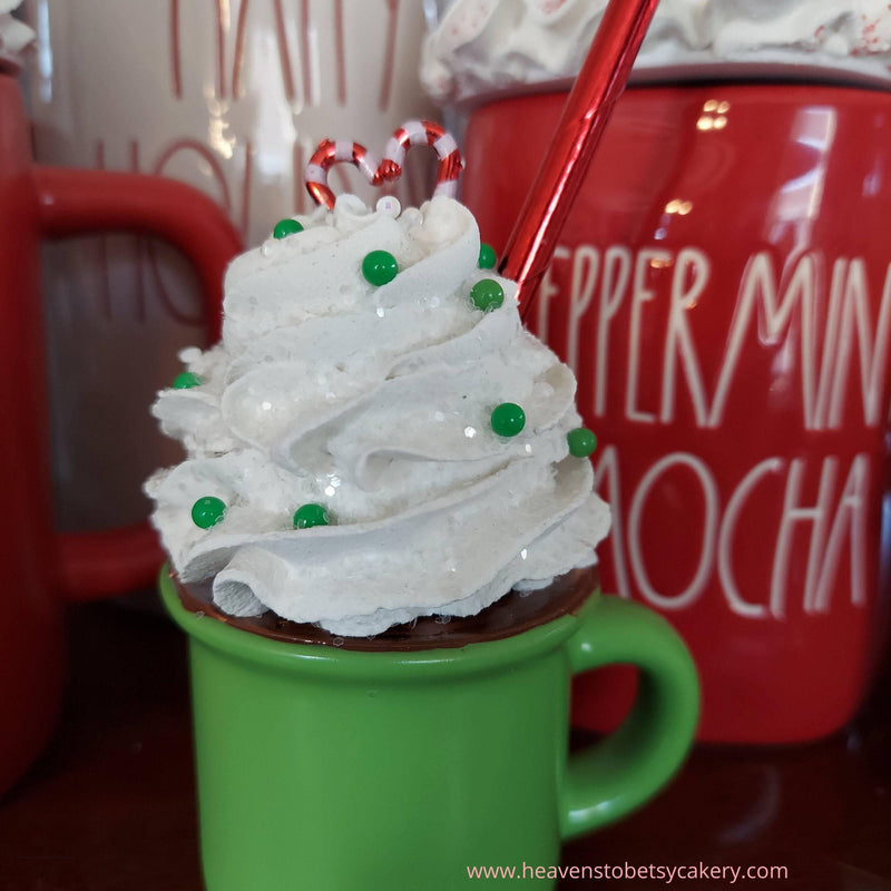 Green Mini Mug w/Topper - Heavens To Betsy Cakery