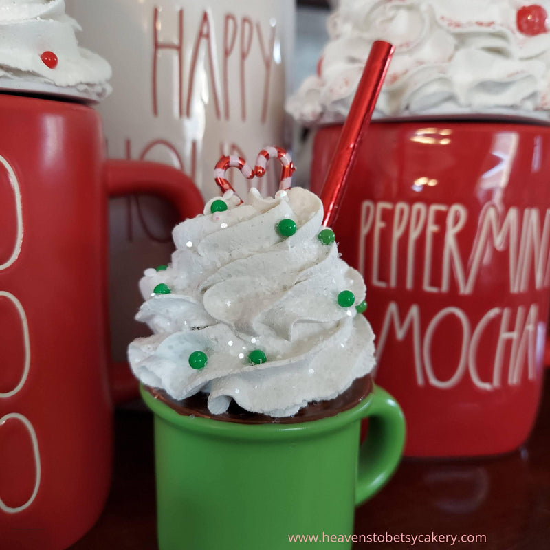 Peppermint Candy Topper w/Mini Mug - Heavens To Betsy Cakery