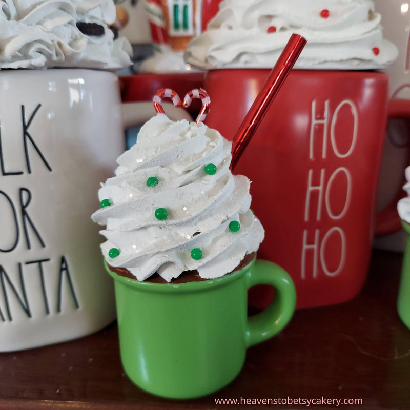 Green Mini Mug w/Topper - Heavens To Betsy Cakery