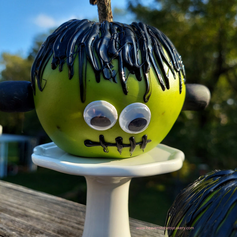 Fake Frankenstein Apple, Halloween Decor, Apple Decor, Tier Tray Decor, Fake Apple, Fall Decor, Green Apple, Trick Or Treat, Halloween Decor