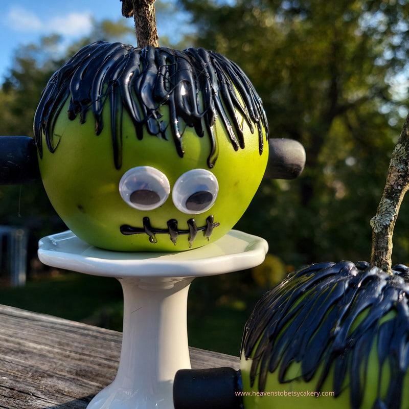 Fake Frankenstein Apple, Halloween Decor, Apple Decor, Tier Tray Decor, Fake Apple, Fall Decor, Green Apple, Trick Or Treat, Halloween Decor