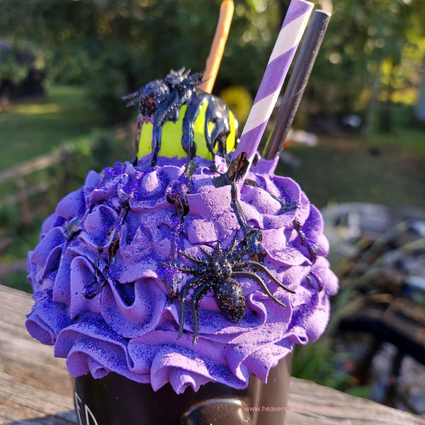 Halloween Poison Apple Mug Topper, Halloween Decor, Tiered Tray Decor, Rae Dunn inspired, Spooky/Spider Decor, Fake Whipped Cream Mug Topper